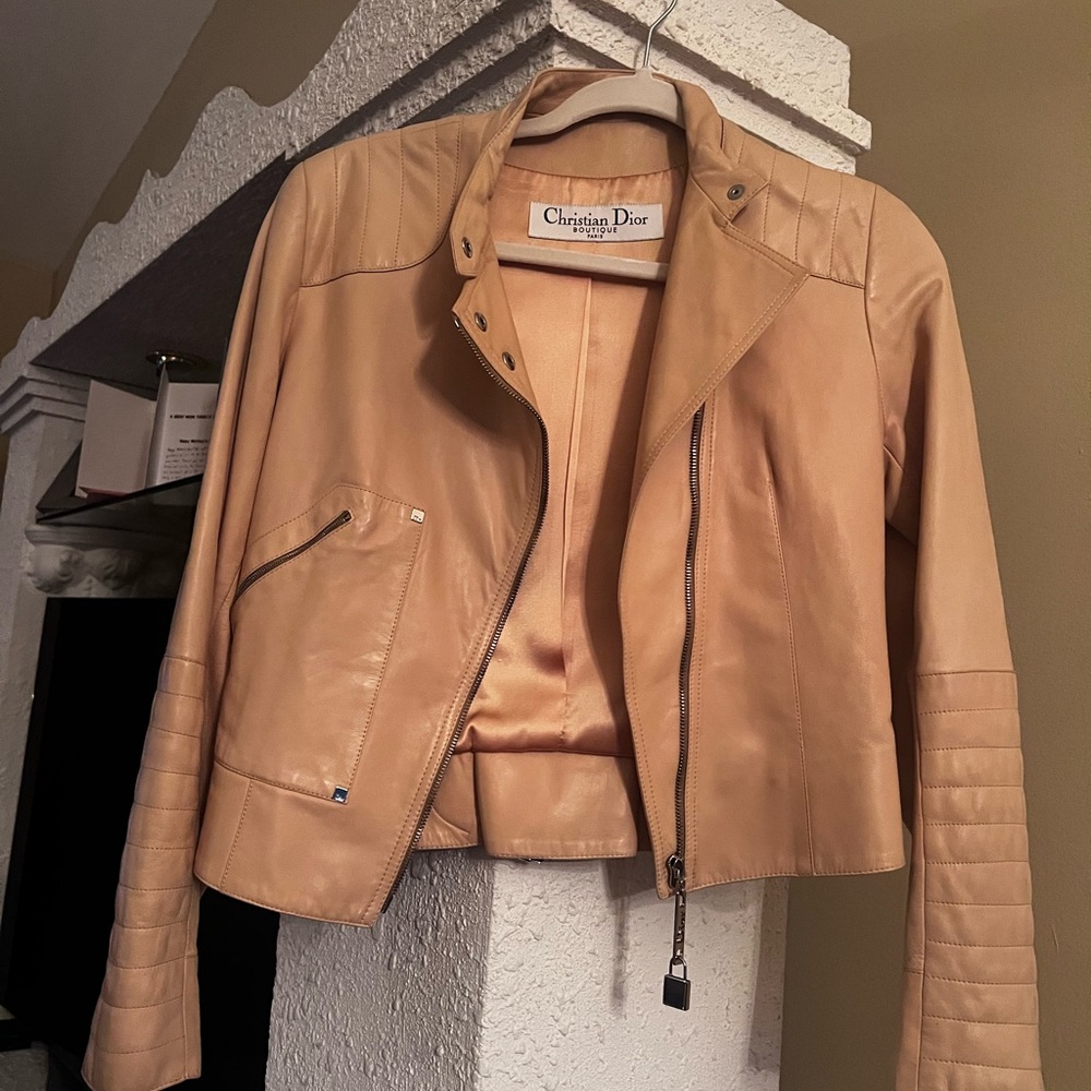 Christian Dior Boutique Paris lamb leather jacket 💯 authentic